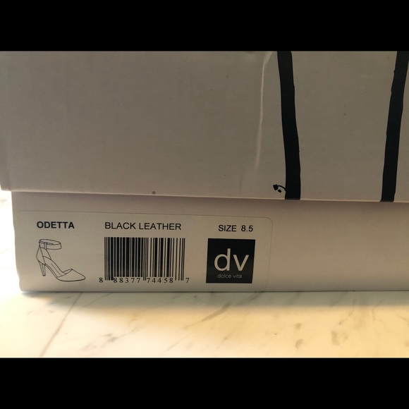 Dolce Vita Odetta Black Leather New Women’s ankle strap heel 8.5 - Picture 10 of 10